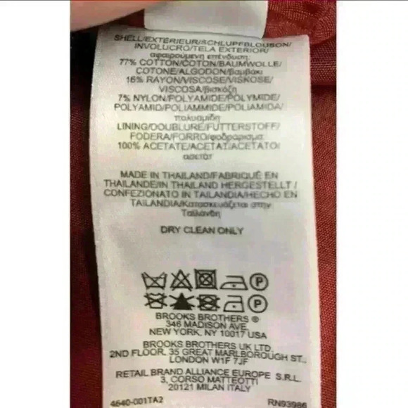 Brooks brothers 346 navy white blazer size 10 NWOT - Picture 14 of 15